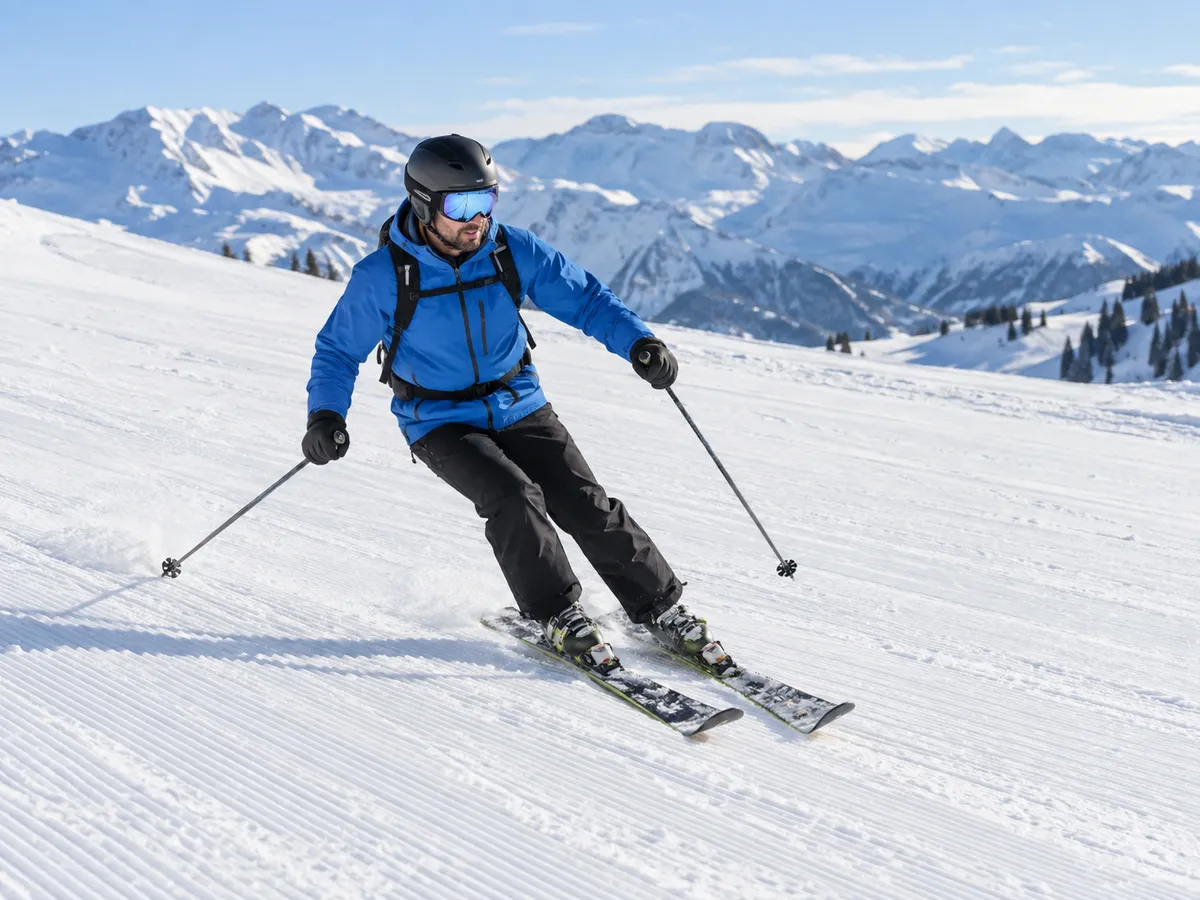 KI-generierte Illustration: Ski alpin