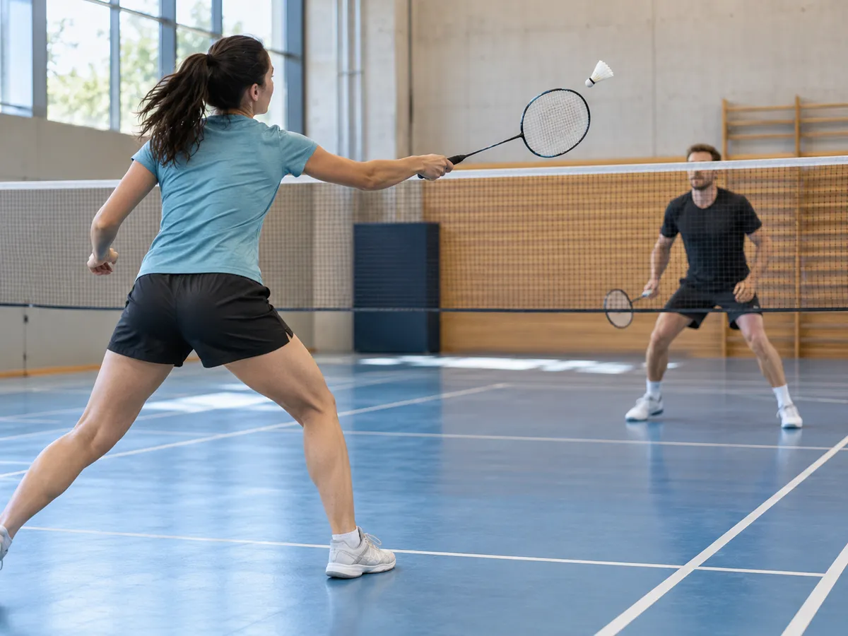 KI-generierte Illustration: Badminton