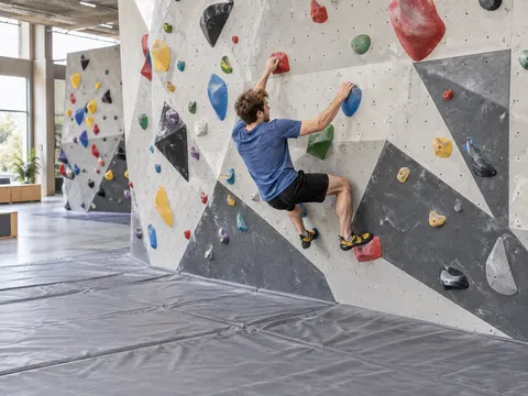 KI-generierte Illustration: Bouldern