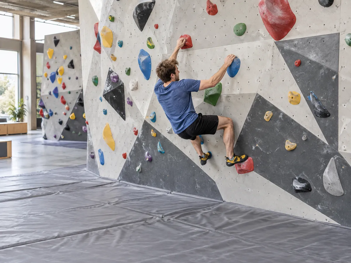 KI-generierte Illustration: Bouldern