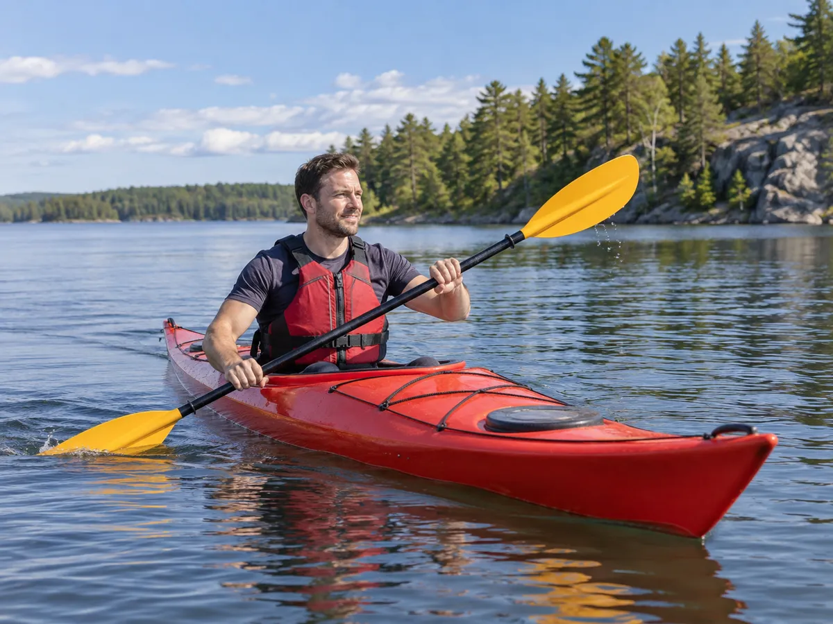 AI-generated illustration: Kayaking