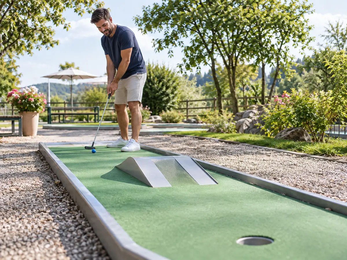 KI-generierte Illustration: Minigolf