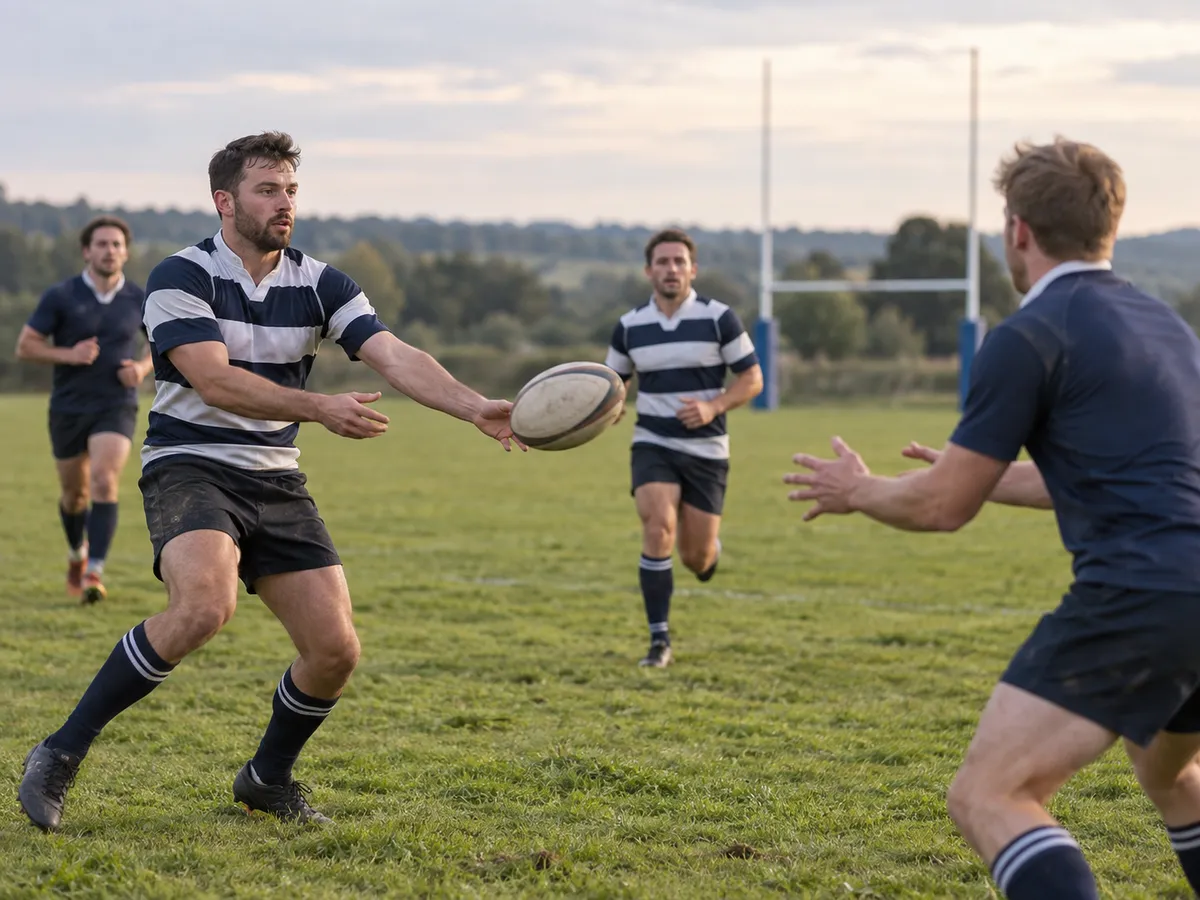 AI-generated illustration: rugby