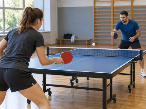 Ilustración generada por IA: Tenis de mesa