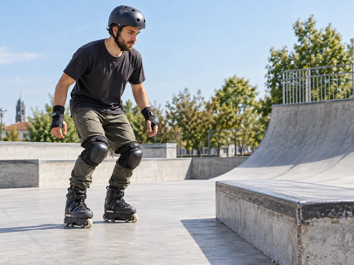 KI-generierte Illustration: Aggressive Inline Skating