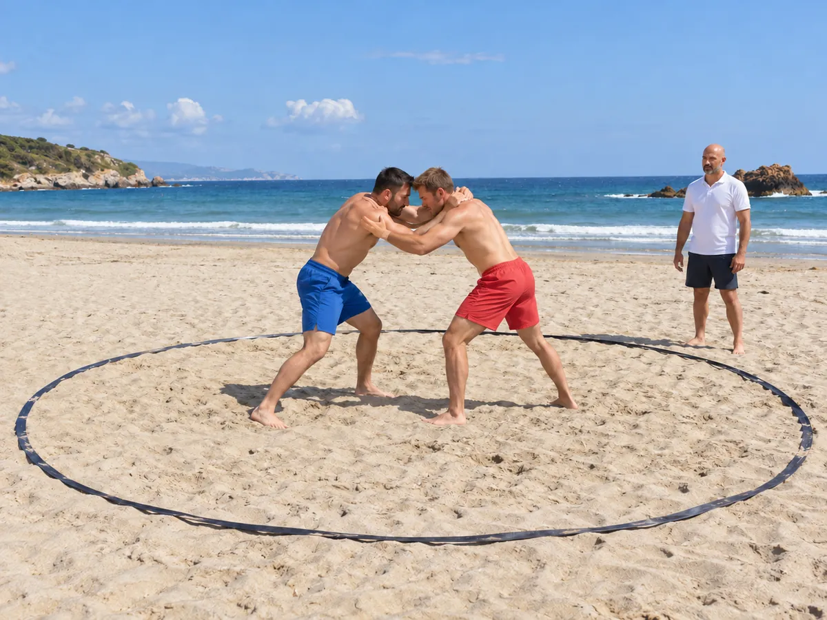 KI-generierte Illustration: Beach-Ringen