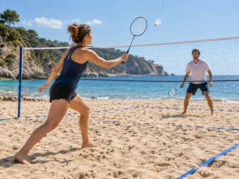 KI-generierte Illustration: Beachminton