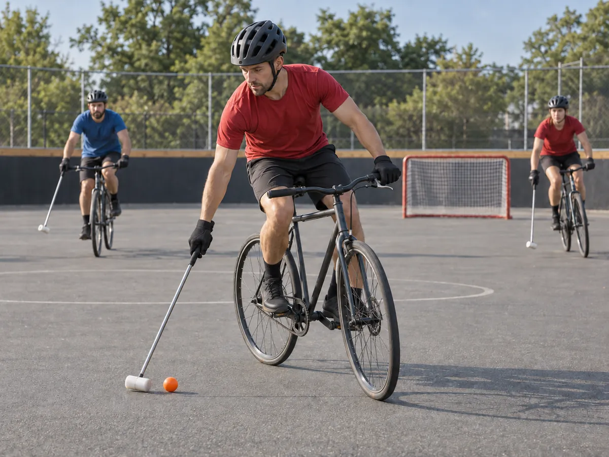 KI-generierte Illustration: Bike Polo