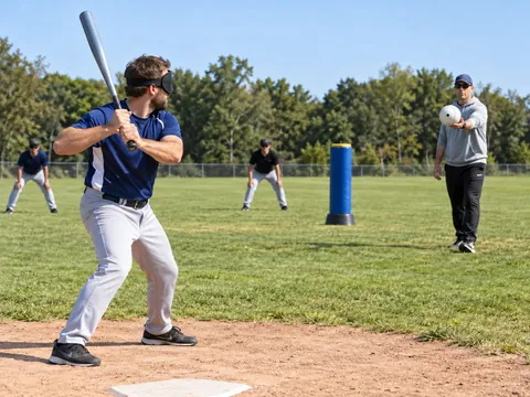 Illustration générée par IA: Baseball pour personnes aveugles