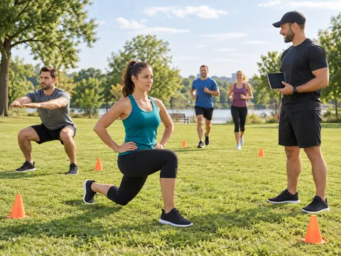 KI-generierte Illustration: Bootcamp Fitness