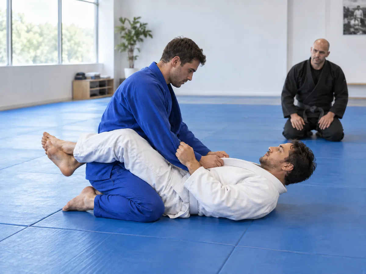 Ilustração gerada por IA: Jiu-jitsu brasileiro