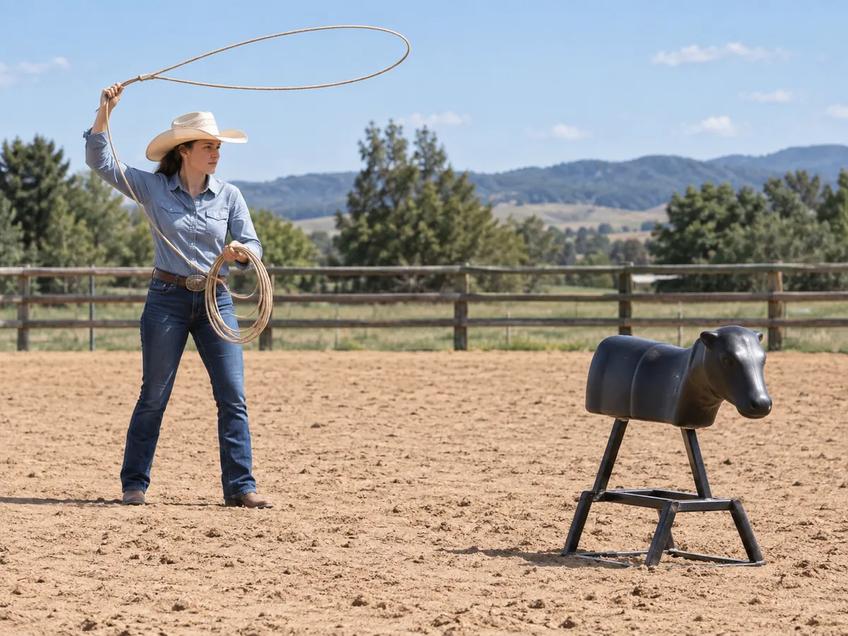 Illustrazione generata con IA: Breakaway roping