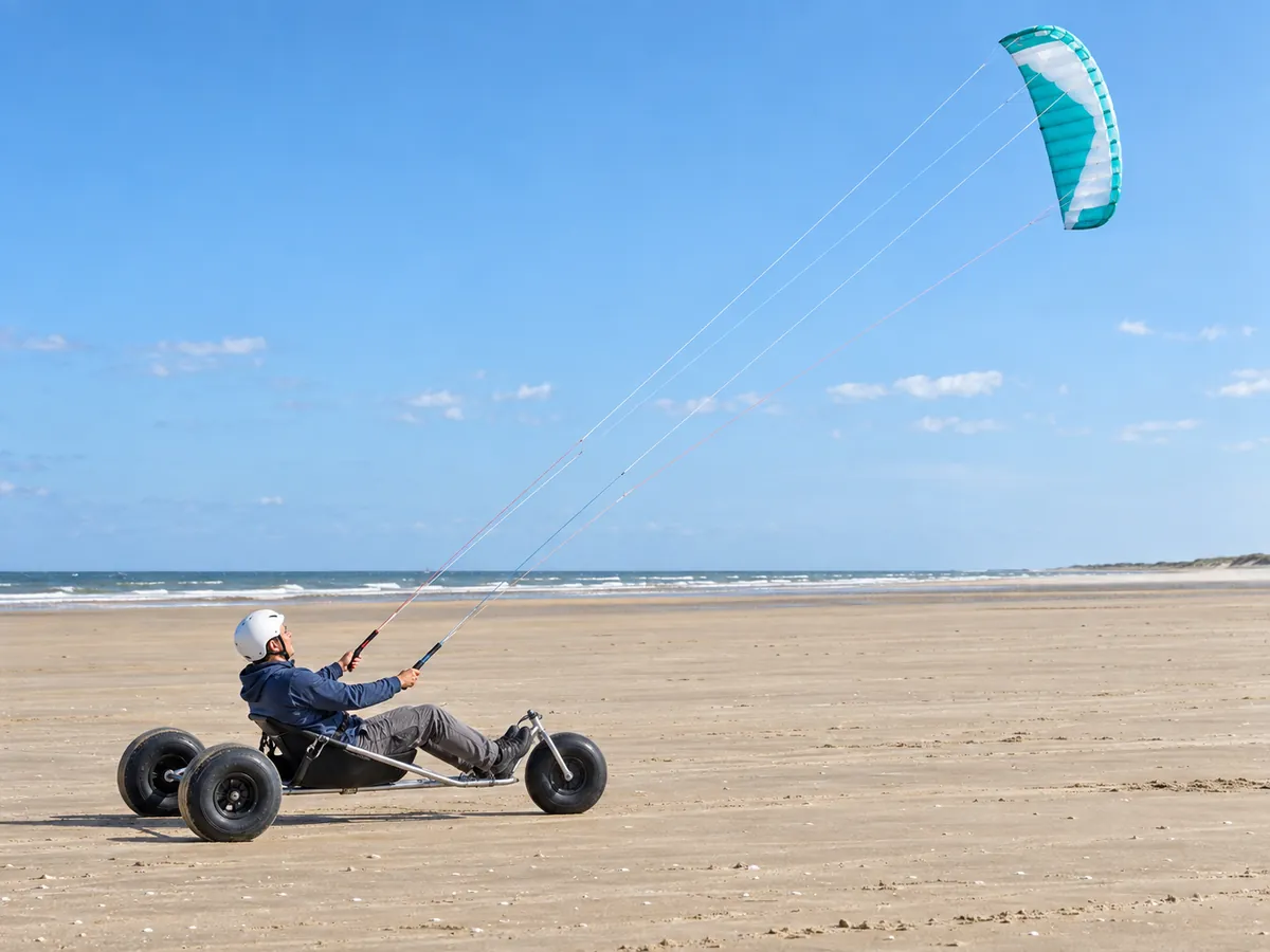 Ilustração gerada por IA: Kite buggy