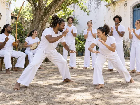 Ilustración generada por IA: Capoeira