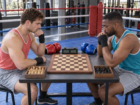 Ilustración generada por IA: Chessboxing