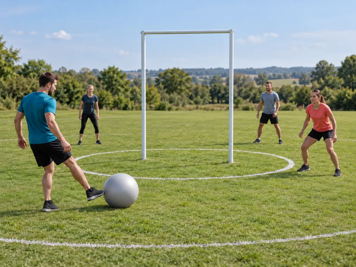 Ilustração gerada por IA: Circle Rules Football