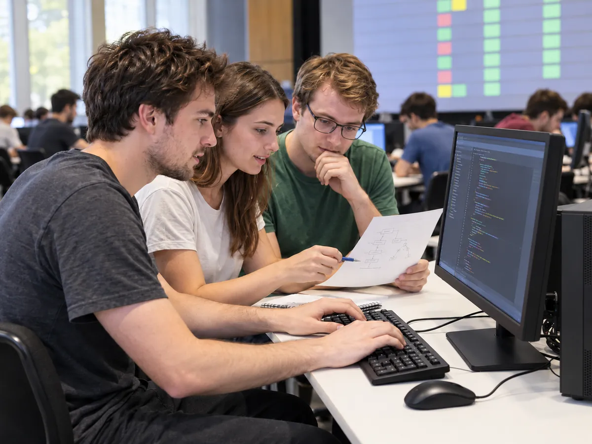 Illustration générée par IA: Programmation compétitive