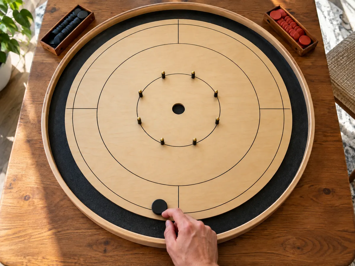 KI-generierte Illustration: Crokinole