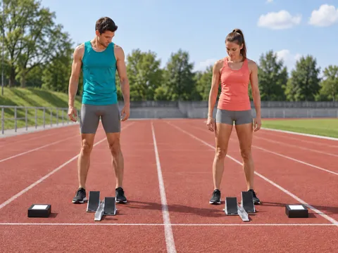 Ilustración generada por IA: Atletismo para sordos