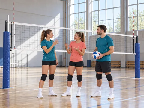 Ilustración generada por IA: Voleibol para sordos