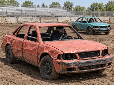 Ilustración generada por IA: Demolition derby