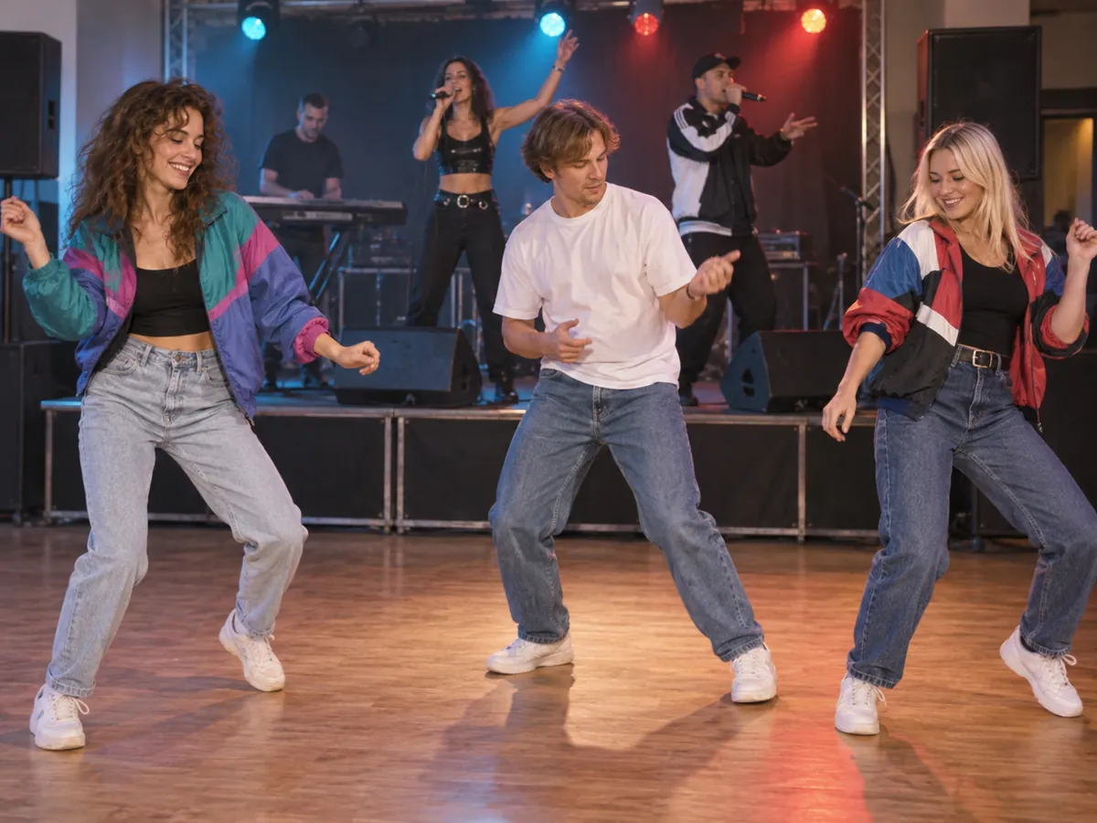 Ilustración generada por IA: Eurodance (dancefloor)