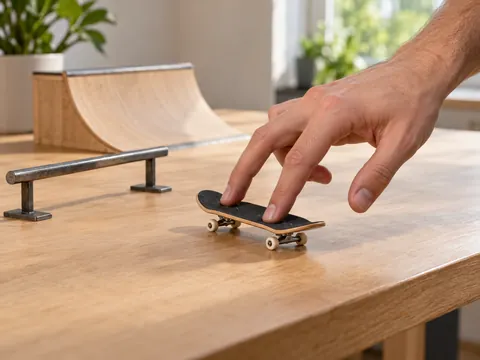 Ilustración generada por IA: Fingerboarding