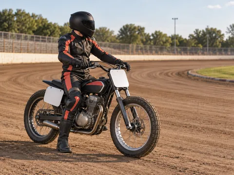 Ilustración generada por IA: Flat track racing