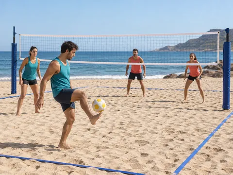 Ilustración generada por IA: Footvolley