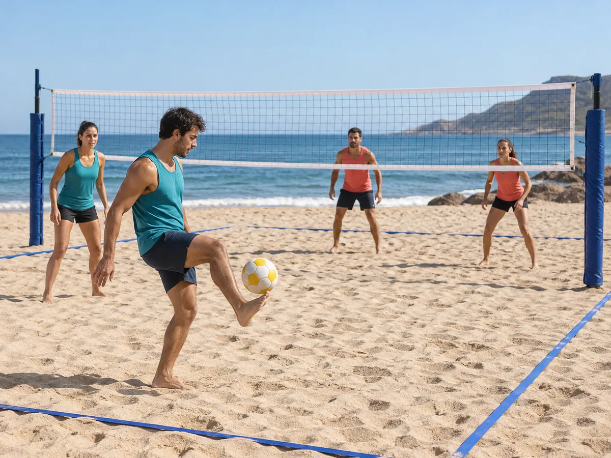 KI-generierte Illustration: Footvolley