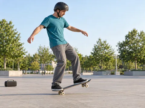 Ilustración generada por IA: Skateboarding freestyle