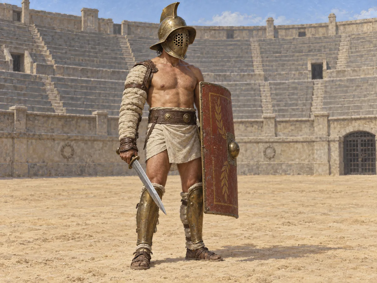 Ilustración generada por IA: Deportes gladiatorios