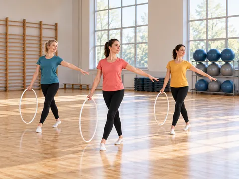 Ilustración generada por IA: Gymnastik / gimnasia de movimiento