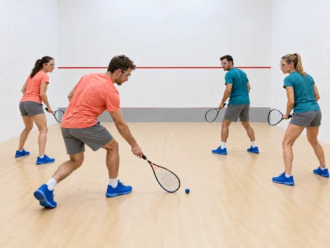 Ilustración generada por IA: Squash hardball