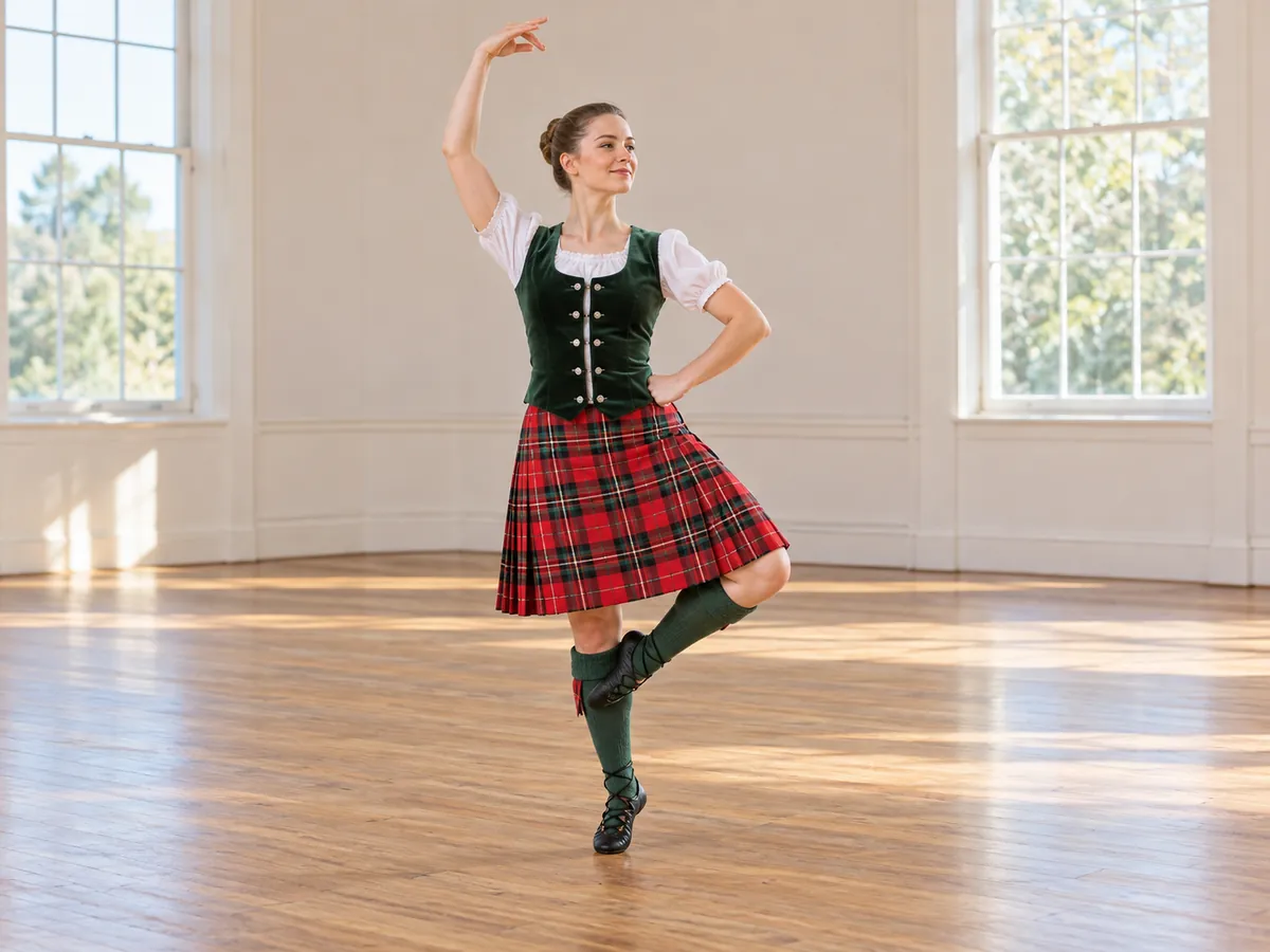 Ilustración generada por IA: Danza highland