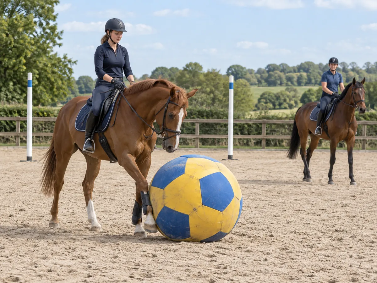Ilustração gerada por IA: Futebol equestre