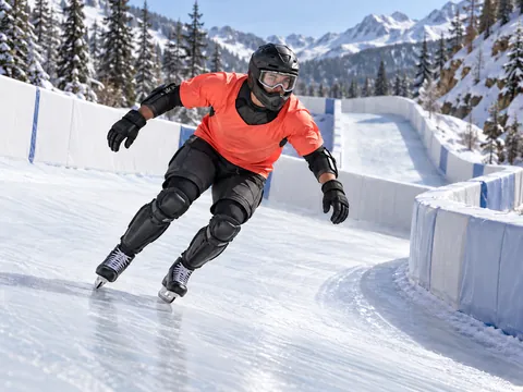 AI生成イラスト: Ice Cross Downhill