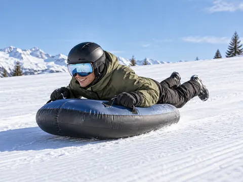 Ilustración generada por IA: Airboard en nieve