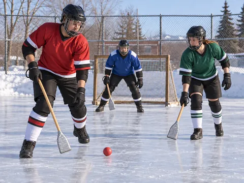 Ilustración generada por IA: Broomball de Moscú