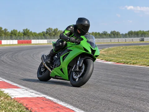 Ilustración generada por IA: Carreras de velocidad en motocicleta