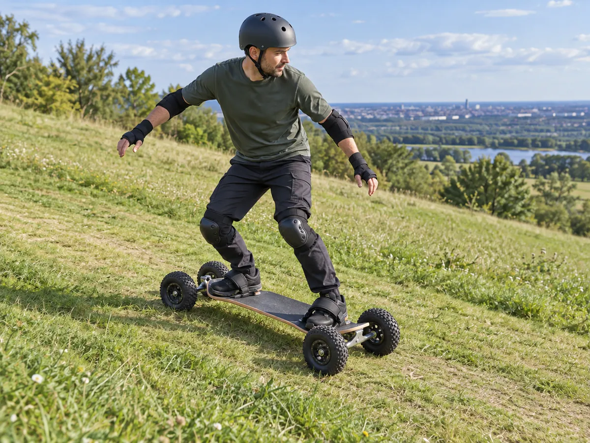 Ilustração gerada por IA: Mountainboard