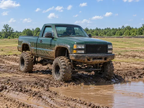 Ilustración generada por IA: Mud bogging