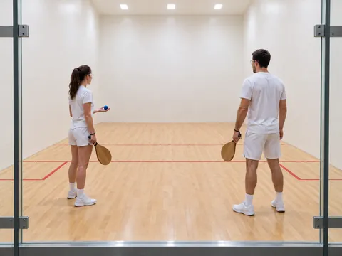 Ilustración generada por IA: Paddleball (4 paredes)