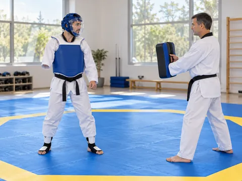 Ilustración generada por IA: Para taekwondo