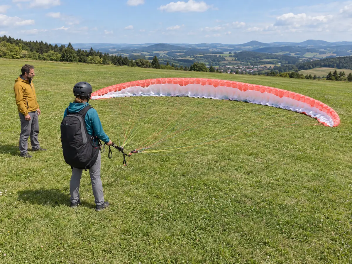 Ilustración generada por IA: Parapente