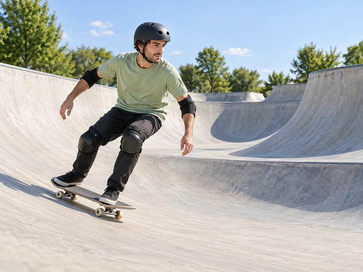 KI-generierte Illustration: Park Skateboarding