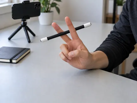 Ilustración generada por IA: Pen spinning