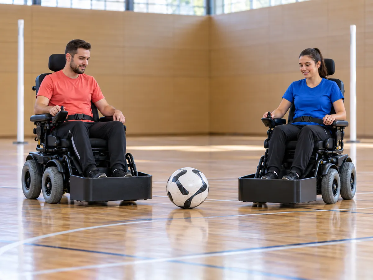 KI-generierte Illustration: Powerchair Football