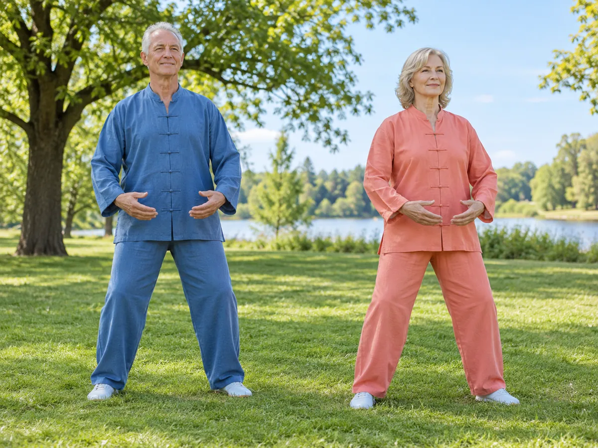 Illustrazione generata con IA: Qigong