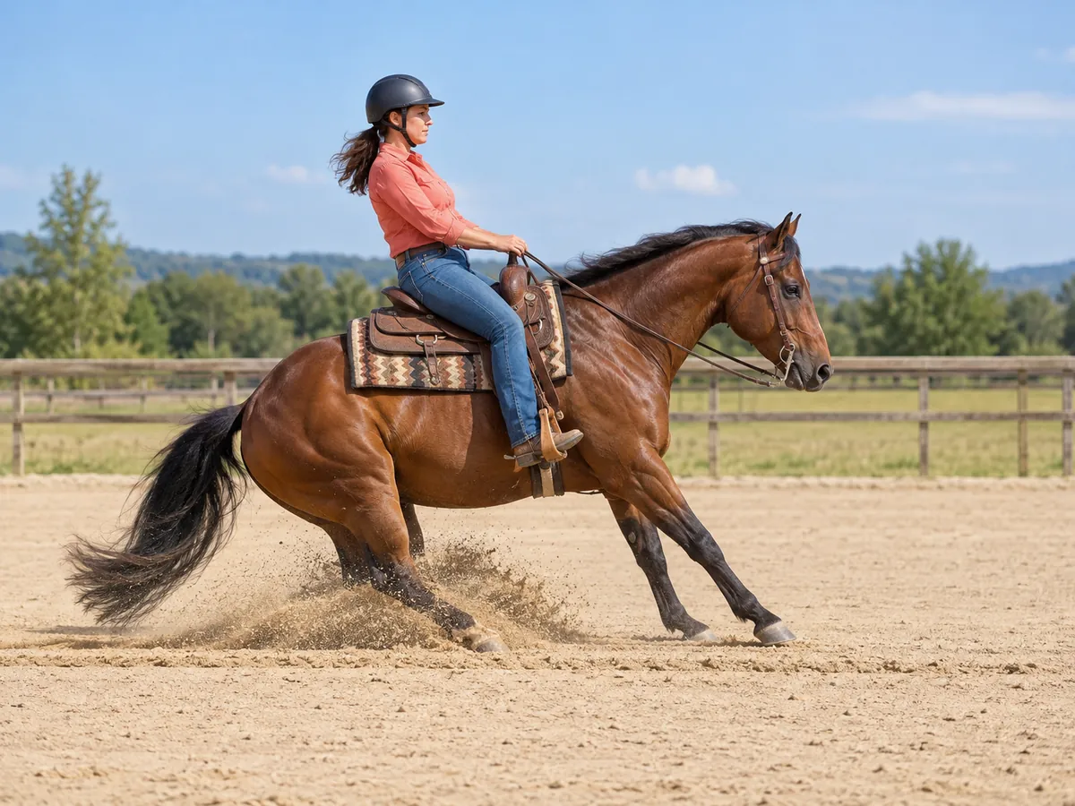 Illustration générée par IA: Reining